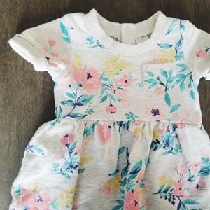 Carters | Floral Sweatshirt Dress | 9M